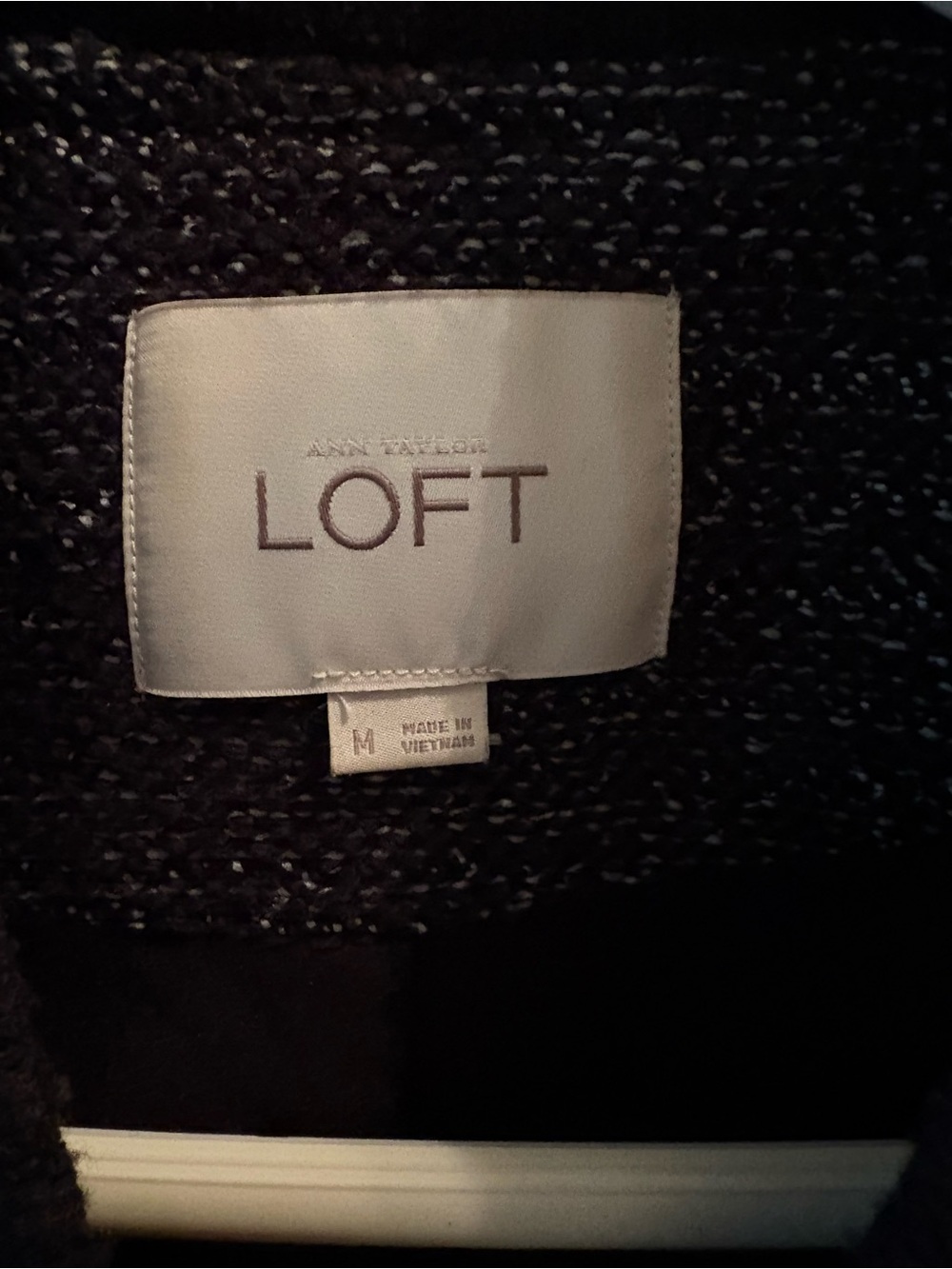 ANN TAYLOR LOFT Black Textured Jacket - LOFT